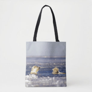 Tote Bag Oursons polaires jouant