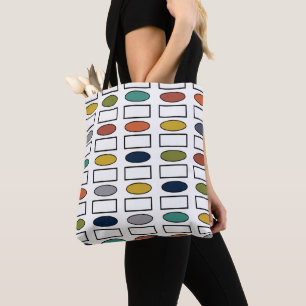 Tote Bag Ovales et Rectangles - Grandes