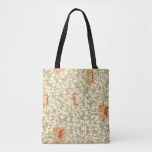 Tote Bag Owen Jones Motif Ancien : Fleurs de Corail Gris