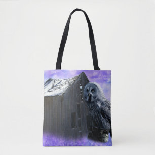 Tote Bag Owl Barn Shed