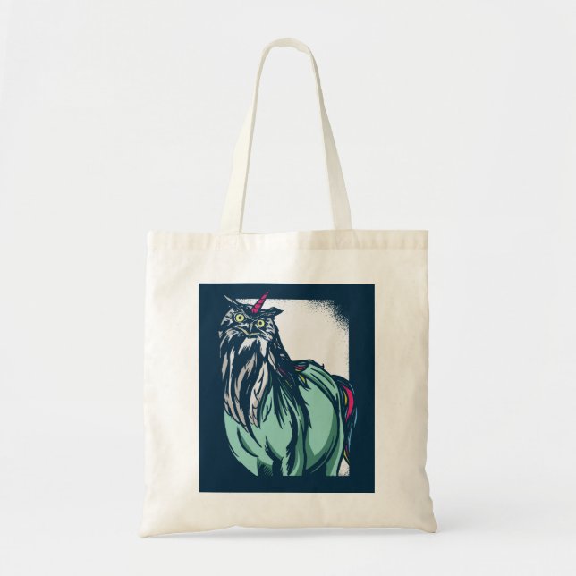 Tote Bag Owl Unicorn (Devant)