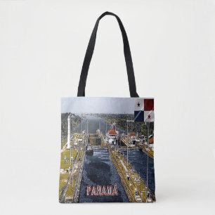 Tote Bag PA0003 Amérique - Panama - Écluses du canal - pano