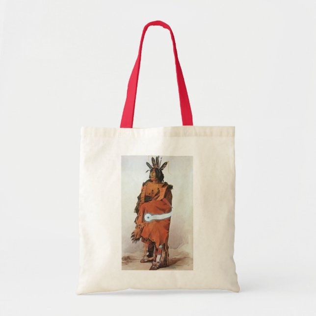 Tote Bag Pachtuwa-Chta, Arikara Warrior Portrait par Bodmer (Devant)