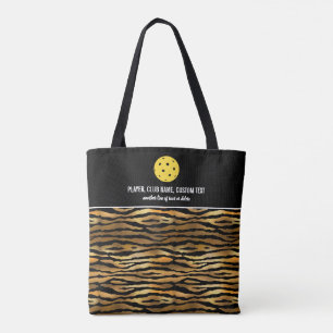 Tote Bag Pagaie de Pickleball Personnalisée avec Tigre d'O
