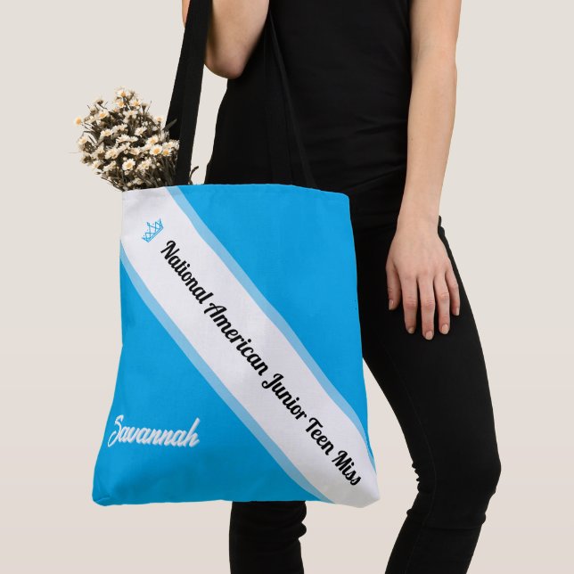 Tote Bag Pageant Essentials Custom Crown and Sash Tote (De près)