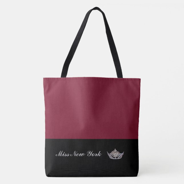 Tote Bag Pageant Silver Crown Tote Bag-Large Wine (Devant)