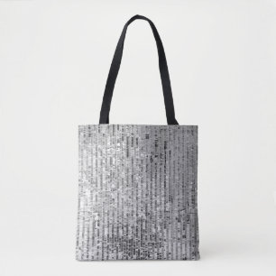 Tote Bag Paillettes en argent motif transparent