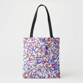 Tote Bag Paillettes Rouge Blanc Bleu Patriotiques