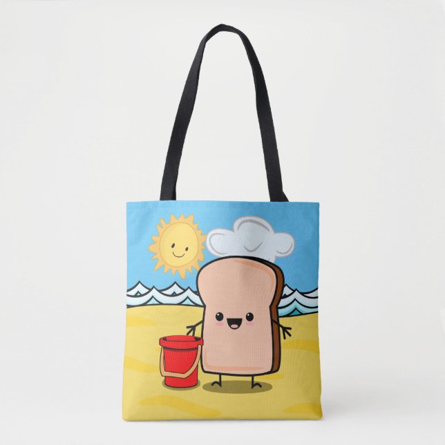 Tote Bag Pain À La Plage (Devant)