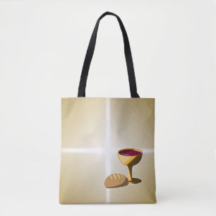 Tote Bag Pain et vin La Dernière communion de Pâques