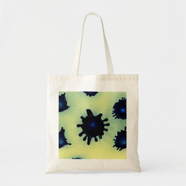 Tote Bag Paint Splatter en bleu (Devant)