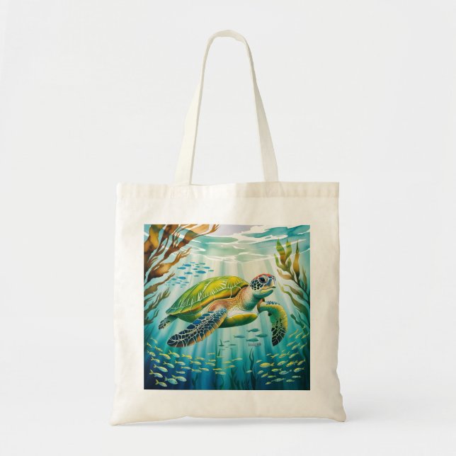 Tote Bag Painted Turtle (Devant)