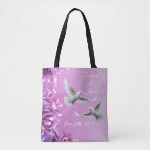 Tote Bag Paire De Belles Colombes Blanches
