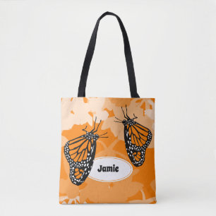 Tote Bag Paire De Papillon Monarque Sur Plante De Cygne