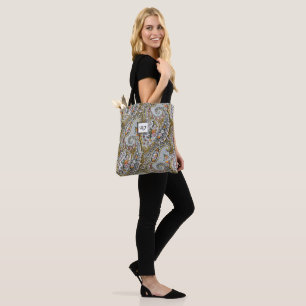 Tote Bag Paisley avec monogramme alphabet customisé