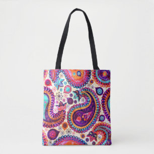 Tote Bag Paisley Floral Indian Ornement sans fil