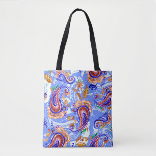 Tote Bag Paisley Handcraft : Aquarelle Arrière - plan asiat