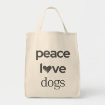 Paix Amour Chiens | Amoureux de Chien Noir Graphiq