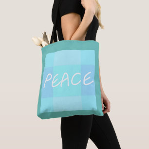 Tote Bag Paix Turquoise