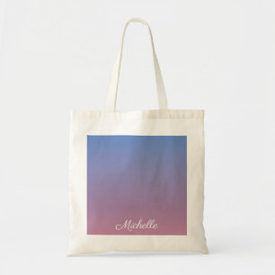 Tote Bag Pale rose et bleu dégradé ombre