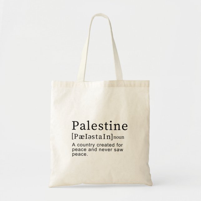 Tote Bag Palestine Signification design Palestine Définitio (Devant)