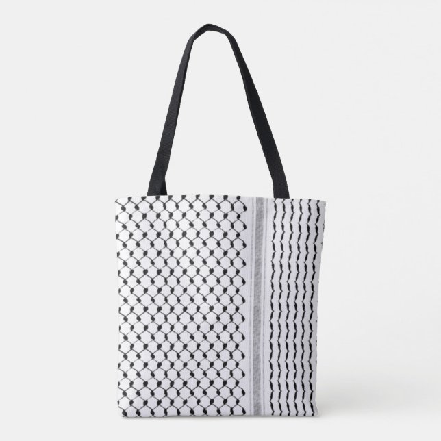 Tote Bag Palestinien Kufiya Personnalisé Conçu (Dos)