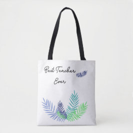 Tote Bag Palm feuille meilleur enseignant jamais
