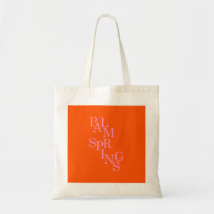 Tote Bag Palm Springs Orange Et Rose