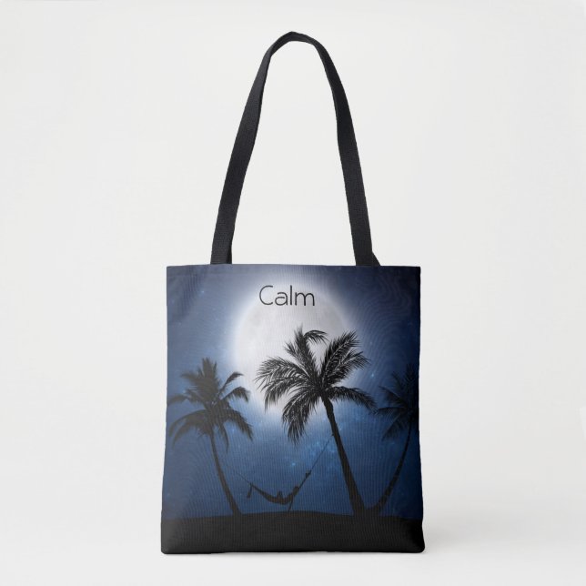 Tote Bag Palm trees in the moonlight (Devant)