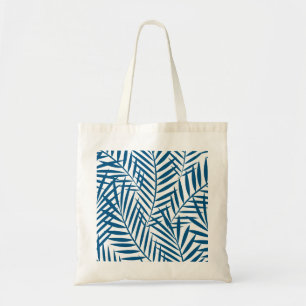 Tote Bag Palmette bleue tropicale