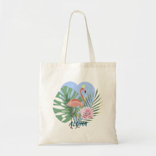 Tote Bag Palmier rose Flamant rose