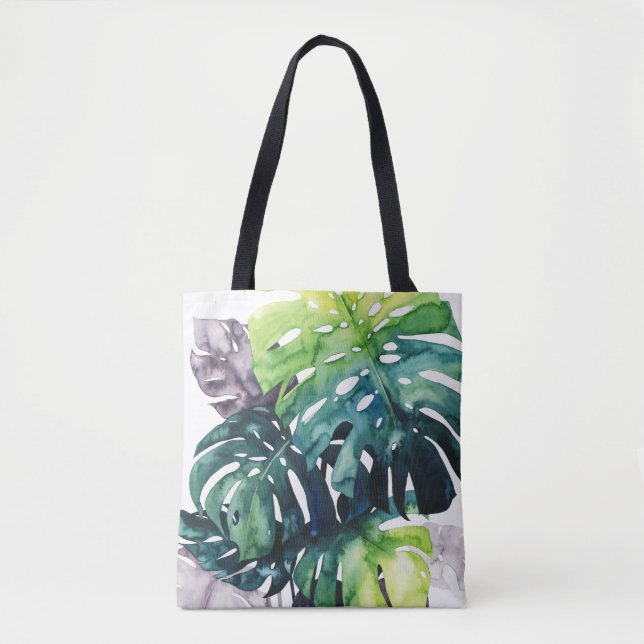 Tote Bag Palmiers à crémaillère - Feuille fractionnée (Devant)