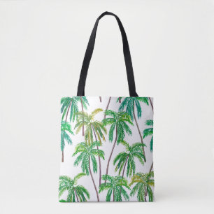 Tote Bag Palmiers acryliques : Textile d'été.