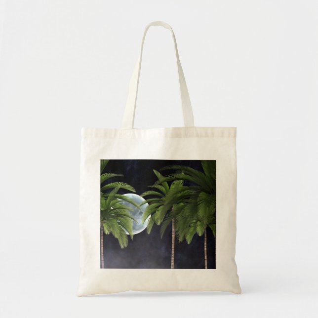 Tote Bag Palmiers contre la lune (Devant)