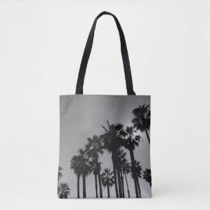 Tote Bag Palmiers de l'océan d'été Photographie en noir et 