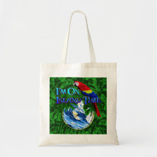 Tote Bag Palmiers surfants de temps d'île