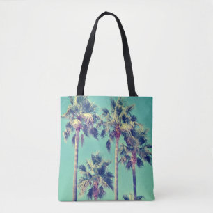 Tote Bag Palmiers tropicaux contre un ciel turquoise