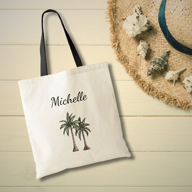 Tote Bag Palmiers tropicaux Foliage Botanique (Créateur téléchargé)