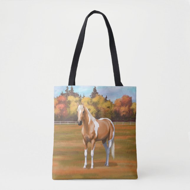 Tote Bag Palomino Pinto Quartier Cheval Paint Horse Stallio (Devant)