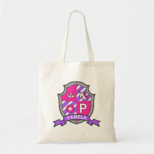 Tote Bag Pamela enfants chevalier bouclier lion P nom bibli
