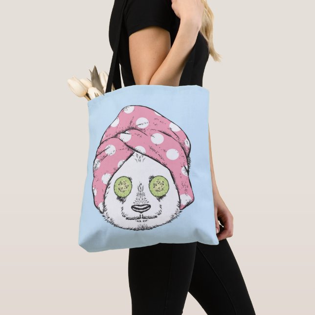 Tote Bag Panda au spa (De près)