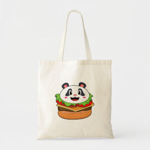 Tote Bag Panda avec hamburger