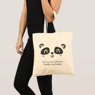 Tote Bag Panda de caractère mignon, fête d'anniversaire pou