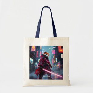 Tote Bag Panda rouge de samouraï mignon fantastique