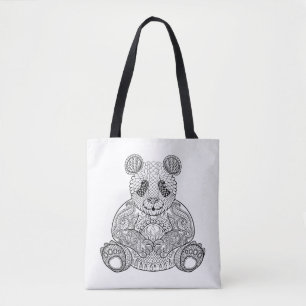 Tote Bag Panda tribal inspiré 2