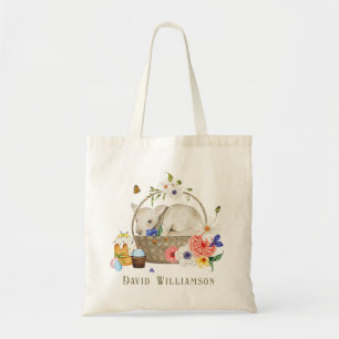 Tote Bag Panier de fleurs de printemps de l'agneau d'aquare