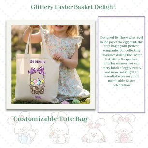 Tote Bag Panier de Pâques délice personnalisable