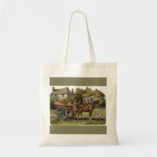 Tote Bag Panier de pomme tiré du cheval victorien