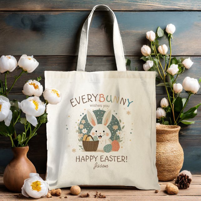Tote Bag Panier d'oeufs de lapin de Pâques ID1013 (Créateur téléchargé)