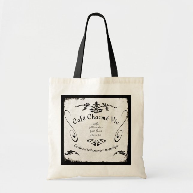 Tote Bag Panneau café Paris Fourre-tout (Devant)
